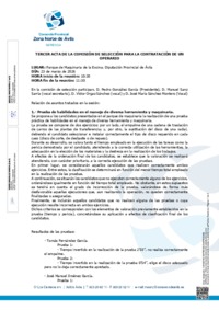 Tercer acta de la Comisi&oacute;n de Selecci&oacute;n
