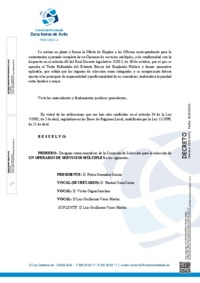 Comisi&oacute;n de Selecci&oacute;n de un operario de usos m&uacute;ltiples