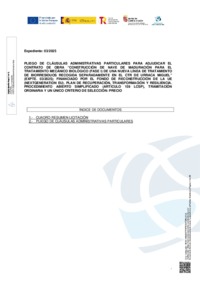 Pliego de Cláusulas Administrativas Particulaes