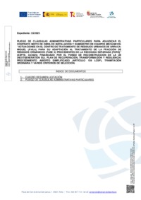 Pliego de Cláusulas Administrativas Particulares